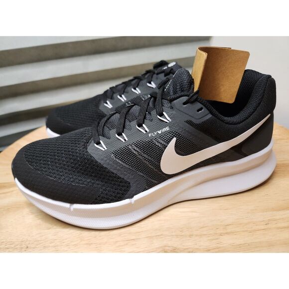 Nike Run Swift 3 (W) men's size 8.5 women's 10 Wide 2E black/white dk smoke grey - Picture 2 of 11